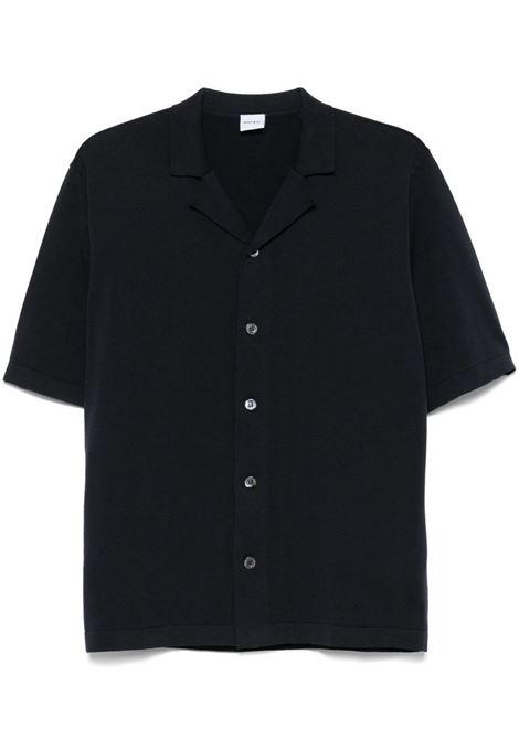 camicia maniche corte in maglia uomo nera ASPESI | M084 337101098